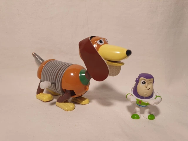 Toy Story Disney Pixar Mini Buzz Wind Up Slinky Dog Cake Toppers Bundle Toys