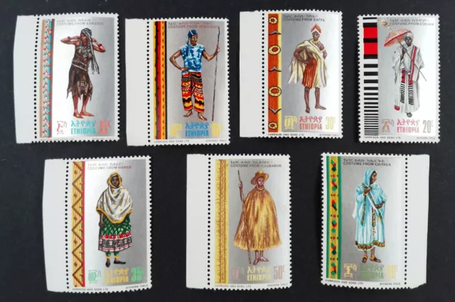 ETHIOPIE 1968 Ethiopian Costumes FULL SET TIMBRES NEUFS** MNH