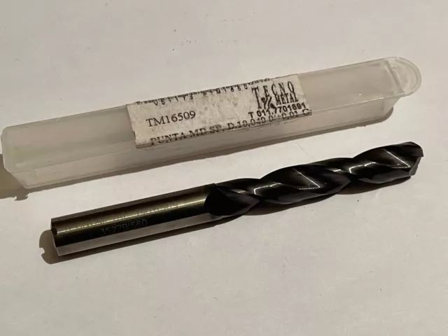 1pc CARBIDE DRILL TECNOMETAL D10.040  Ø10.040 L130mm WITH COOLANT HOLES