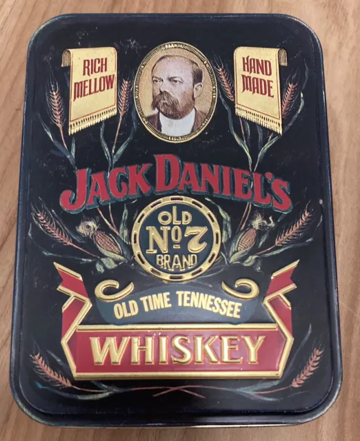 Vintage Jack Daniels No 7 Old Time Tennessee Whiskey Collectors Tin Box Hudson