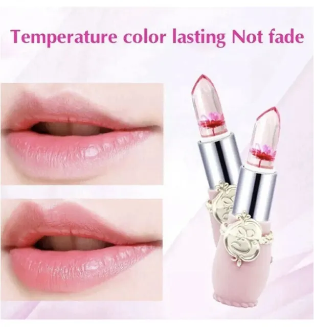 Bright Flower Crystal Jelly Lipstick Magic Temperature Change Color Lip Cosmetic