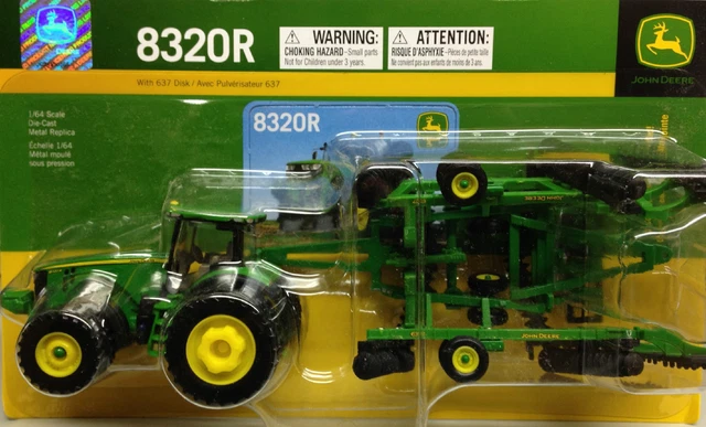 1/64 Ertl John Deere 8320R 4Wd Tractor W/ 637 Disc Set