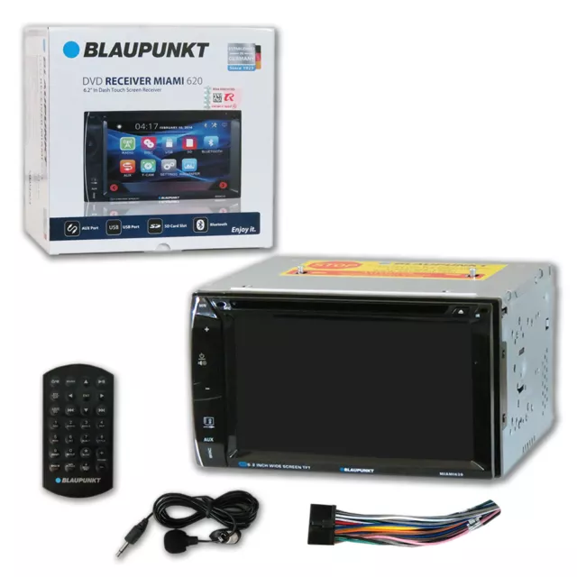 Blaupunkt Car Audio Double Din 6.2" Touchscreen Lcd Dvd Cd Mp3 Bluetooth Stereo 3