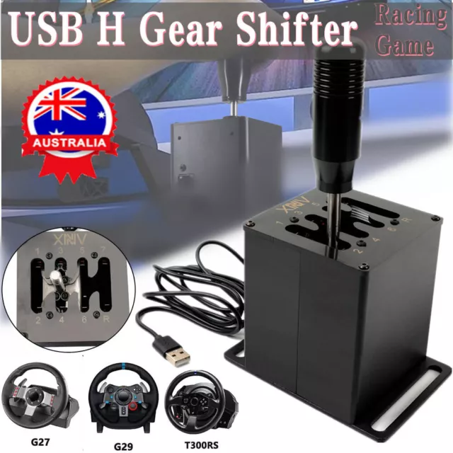 PC USB H Gear Shifter For Logitech G29 G27 G25 G920 T300RS/GT Sim Racing  Game