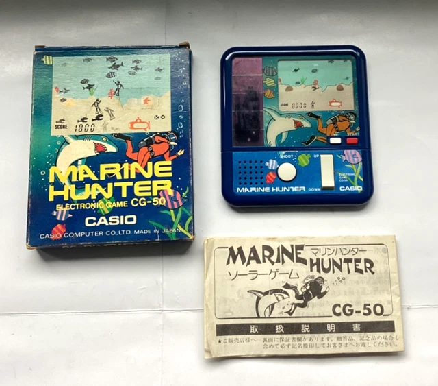 VINTAGE 1983 EXTREMELY RARE CASIO MARINE HUNTER CG-50 LCD Game