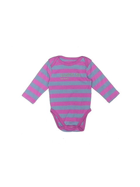 Leveret Girls Purple Long Sleeve Bodysuit 6-12 Months
