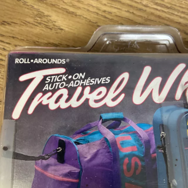 Vintage Travel Wheels Stick on Auto Adhesive Made In USA 1995 2