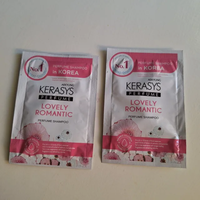 KERASYS Perfume Lovely & Romantic Shampoo Sample Travel Sized 8ml Each 2pcs set