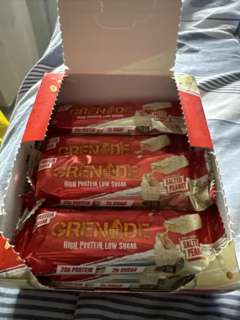 Grenade White Choc Salted Peanut Protein Bars Carb Killa | High Protein - 10x60g