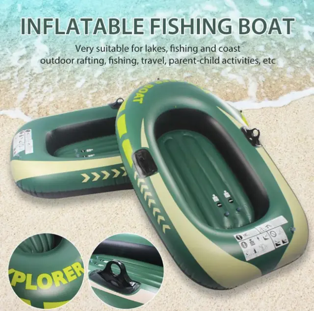 Rubber Boat Thick Wear-resistant Double Inflatable Boat 1 Person Kayak Fishing