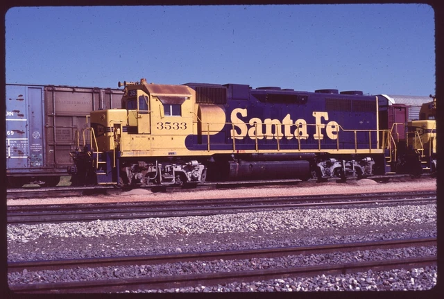 Original Rail Slide - ATSF Santa Fe Railway 3533 Oklahoma City OK 9-22-1983