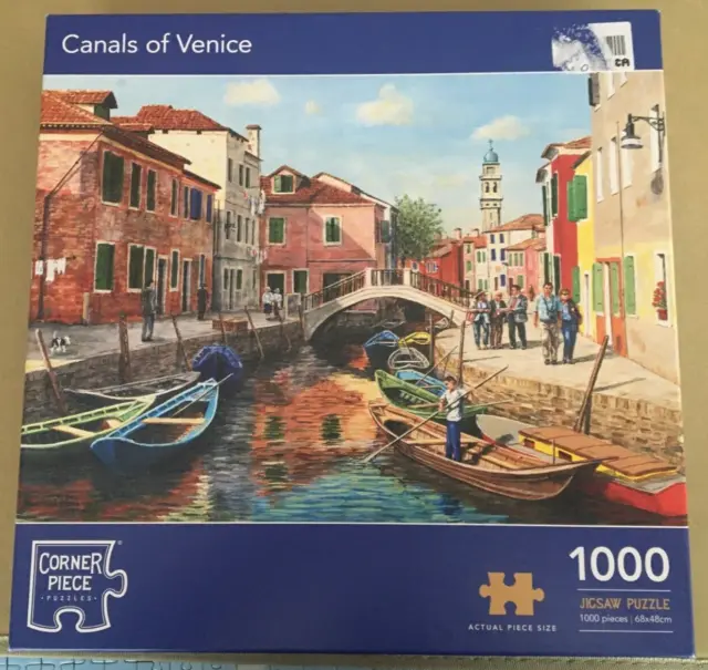 1000 PIECE JIGSAW. CORNER PIECE. **Canals of Venice**