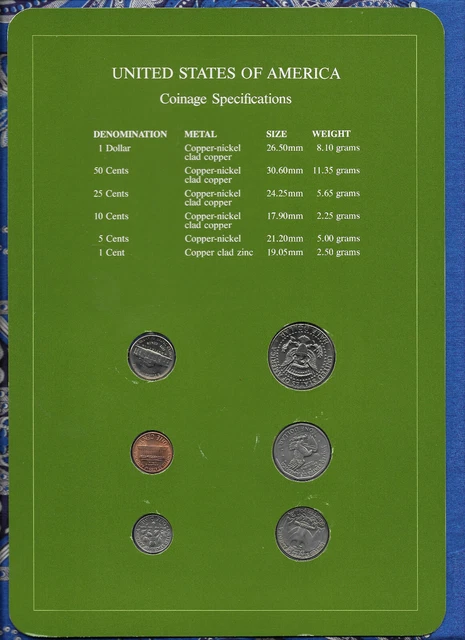 Coin Sets of All Nations United States All 1986 UNC but 1 dollar 1979 2