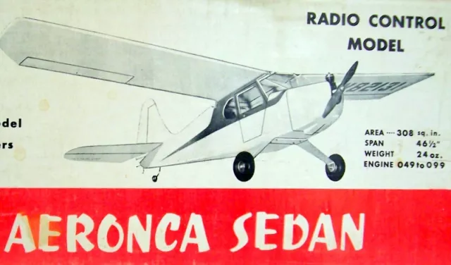 AERONCA SEDAN PLAN & PATTERNS + CONSTRUCTION ARTICLE for 47" RC Model Airplane