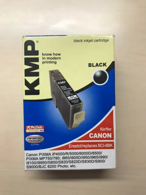 KMP Tinte C15D Black / schwarz für Canon Drucker BCI-3eBK 2x 31 ml