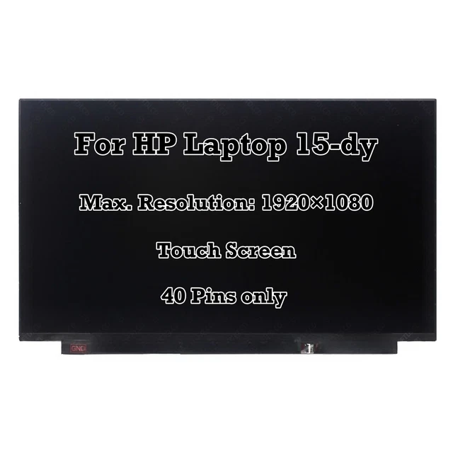 15.6" LED LCD Touch Screen Replacement For HP 15-DY1085NR, 8KB93UA – Glossy, 1366x768