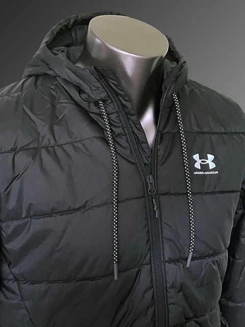 Under Armour UA Insulate Reflect Jacket 1369377 001 Black Men SZ 2XL Hooded NEW