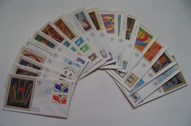 FRANCE FDC Lot 8 Enveloppes SOIE Année 1967 1er Jour