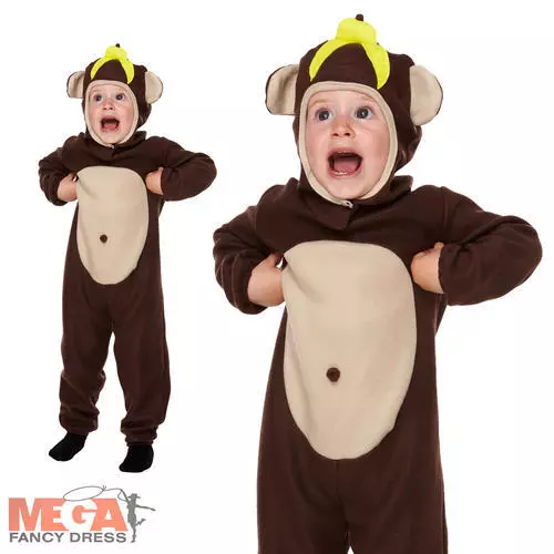 Monkey Toddler 2-3 Fancy Dress Kids Animal Boys Girls Child Dress Up Costume New