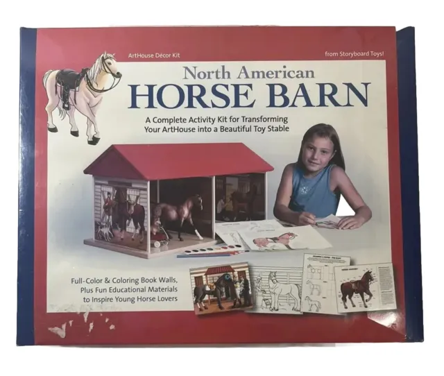 North American Horse Barn Color Build Your Own Horse Stable Storyboard Toys New