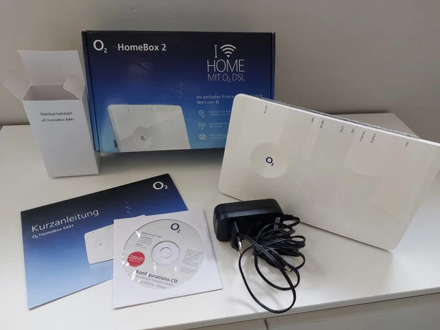 O2 HOMEBOX 6441 Router mit Netzteil und Zubehör im Originalkarton EUR ...