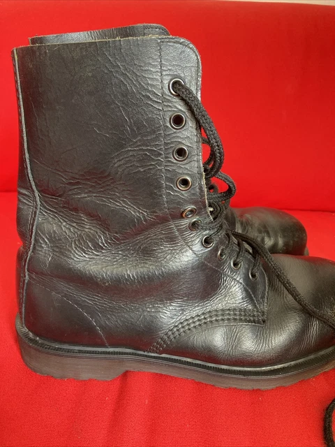 Vintage 1970s steel-toe plain-toe shoes, made in Canada, size 9 1/2D, men's size 11.2 inches (saa014744) Men's 28.5cm unclear black type Vintage Second Hand