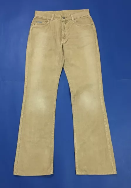 Calvin Klein jeans pantalone donna usato zampa bootcut w29 tg 43 beige mom T3581