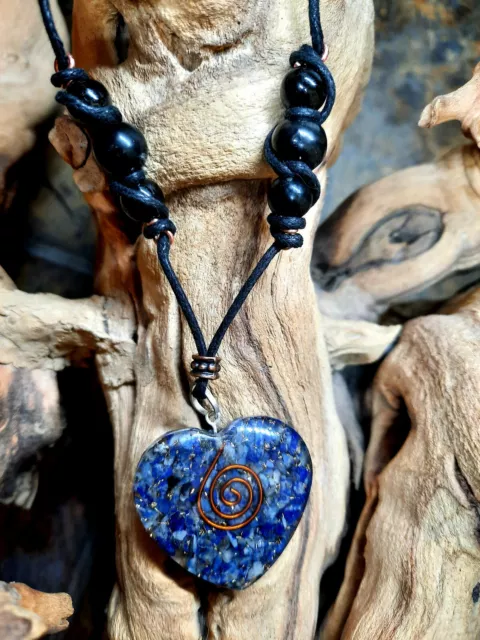 EMF 5G Protection Orgone & Shungite & Black Tourmaline, Lapus Lazuli Necklace