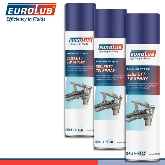 Spray Lubrificante Cavità Grasso Spray EuroLub TW, 3 Lattine Da 600 Ml, Sigillante Per Cavità, Lubrificante Grasso Spray 600 Ml 3 Pezzi - Foto 6