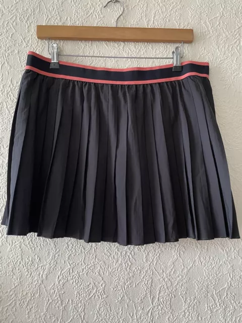 Crivit Black Pleated Skirt Skort orange stripe to waist band size 16/18 BNWT