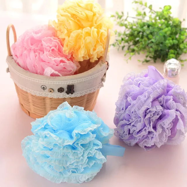 Corpo Scrubber Doccia Loofah Spugna Doccia Pouf Lofas Donna Doccia Spugne Bagno