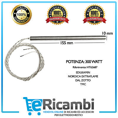LAMINOX Candeletta accensione STUFA PELLET resistenza d 9,9 10x170 mm Olivieri Laminox 