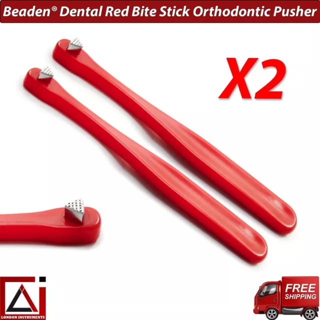 Red Bite Stick Molar Band Seating Pusher Teeth Dermatology Orthodontic Tools X2