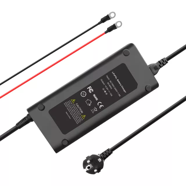 Nuevo cargador de batería de litio 14.6V 10A DC UE para fosfato de hierro litio LiFePO4