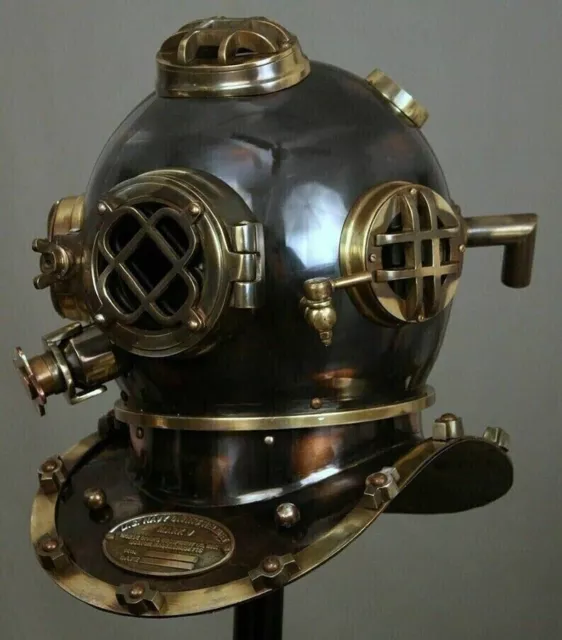 18" Antique Diving Helmet vintage Mark V, U.S Navy Deep Sea Divers Helmet Scuba