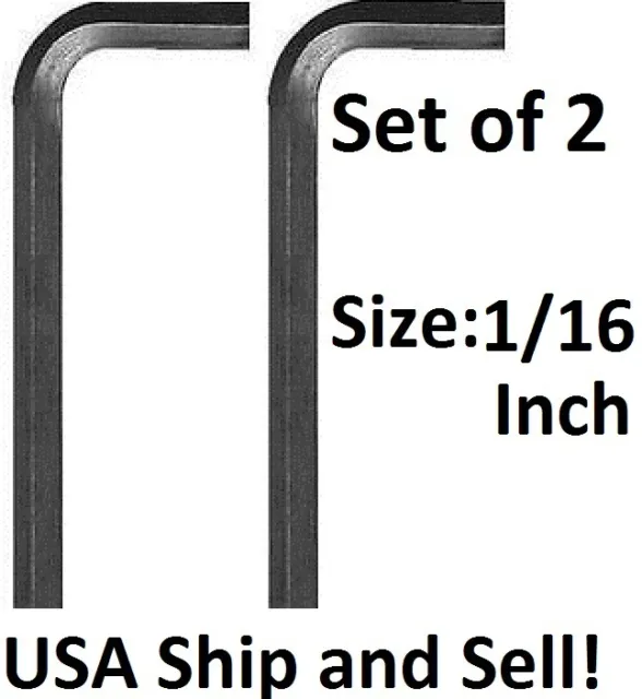 1/16 Inch 2pc Allen Wrench High Quality Short Arm Hex Key Tool for Socket Screws