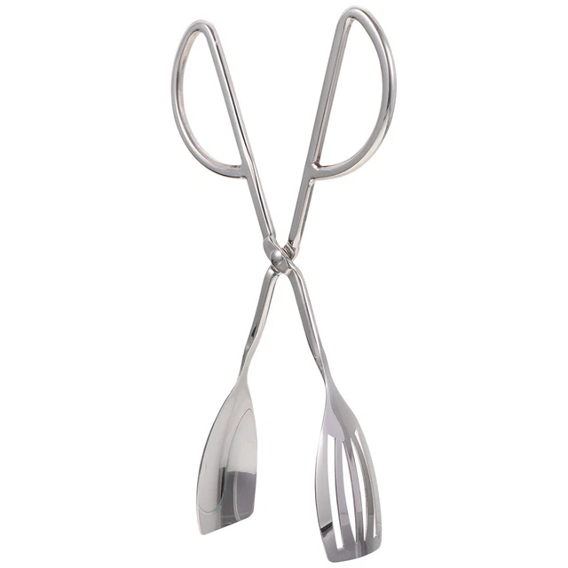 Food Clamp Steak Tongs Multi Use Tool Spatula Metal Barbecue