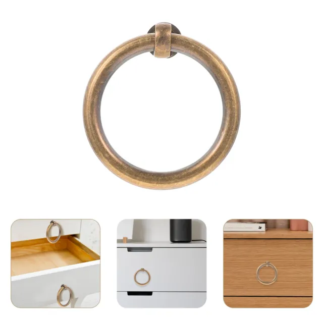 Dresser Pulls Ring Handle Brass Pulls Knob for Furniture Drawers Cupboard Closet