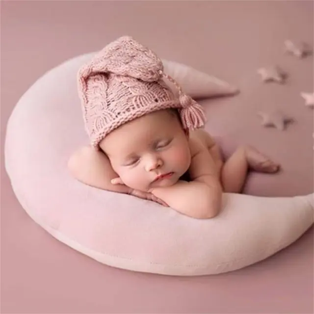 Baby Posing Pillow Newborn Photography Moon Stars Cotton Cushion Sofa Pillow