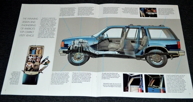 1992 FORD EXPLORER Inside View Cutaway Original Dealer Information ...
