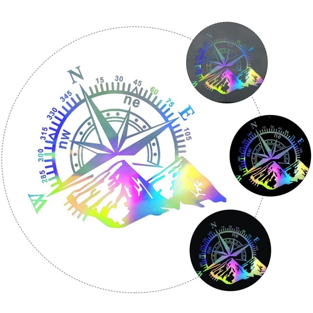 AUTOCOLLANT POUR VOITURE Boussole De Montagne Sticker En PVC EUR 9,99 ...