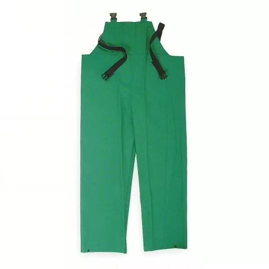 New CONDOR FR Rain Bib Overall: PVC, Small, Green, 29 in Inseam, 1FAZ7