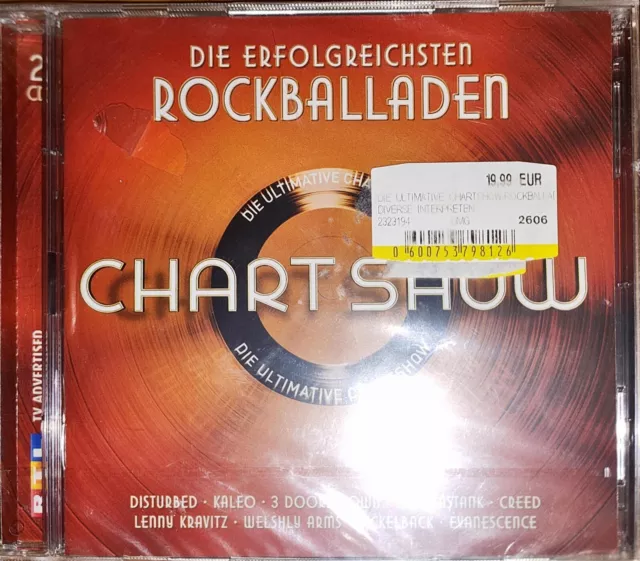 Die Ultimative Chartshow-Rockballaden  2 Cd Brandneu