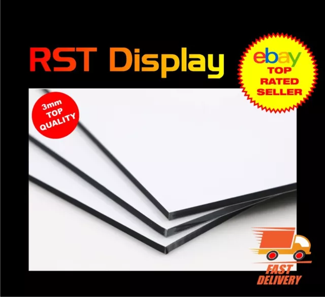 Aluminium Composite Sheet 3mm (Dibond) White Panel Sign Board Plain A4 Sheets