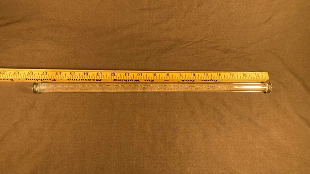 Antique c1920s The Brasscrafters? 17 3/4” Glass Towel Bar Replacement Rod 2