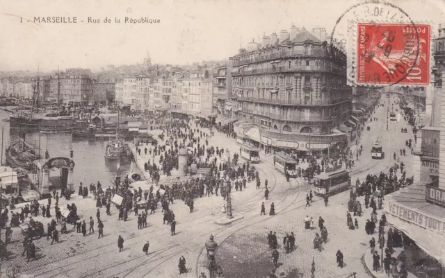 *44174 cpa Marseille - rue de la République