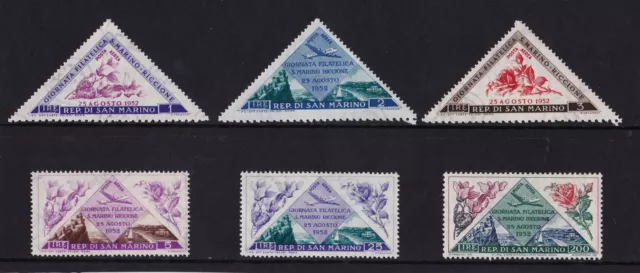 San Marino - 1952 Stamp Day & Phil. Exh. - Mounted Mint - SG 446-51