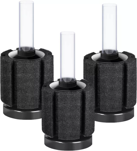 3 Pack Aquarium Bio Sponge Filter Breeding Fry Betta Shrimp Nano Fish Tank (Smal