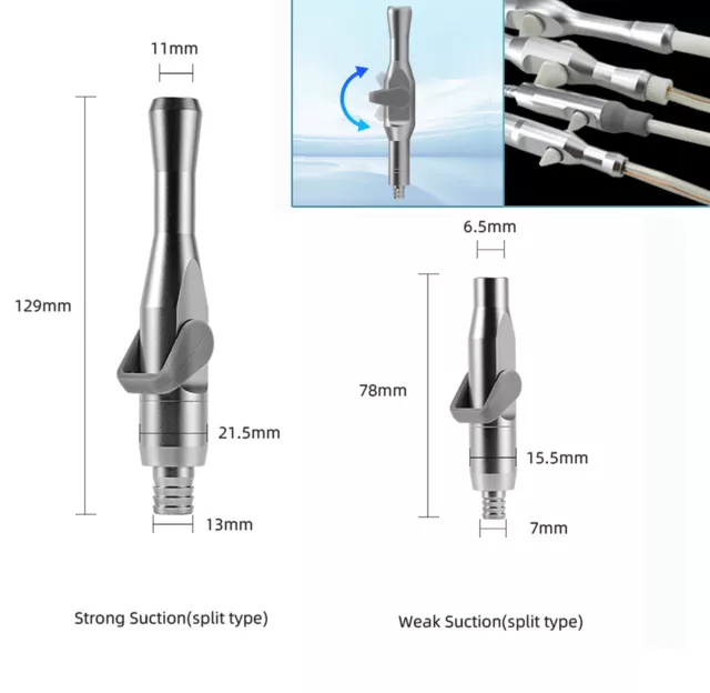 Dental Universal Saliva Ejector Suction Valves SE/HVE Tip Strong+Weak Exquisite