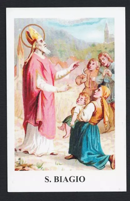 Santino Canivet Holy Card Image Pieuse Heiligenbild  SAN BIAGIO